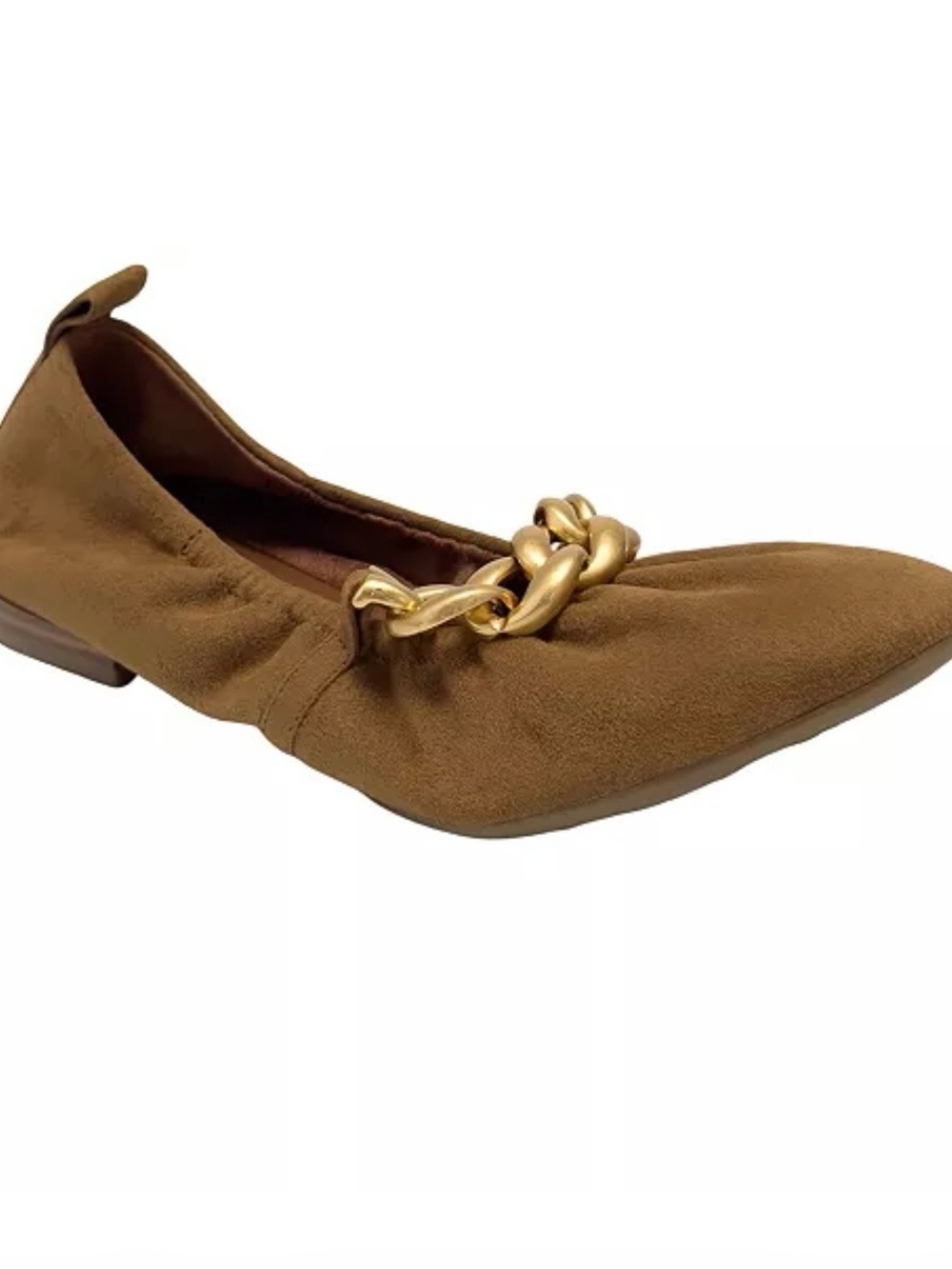 Aerosoles Amina Dress Flat | Tobacco Faux Suede, Size 7.5